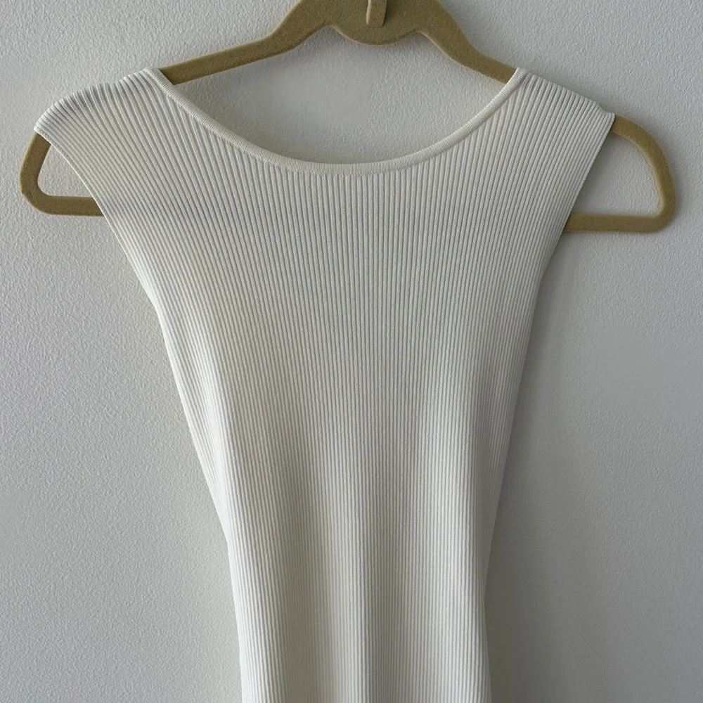 Line & Dot Cream Midi Dress - Picture 8 of 10